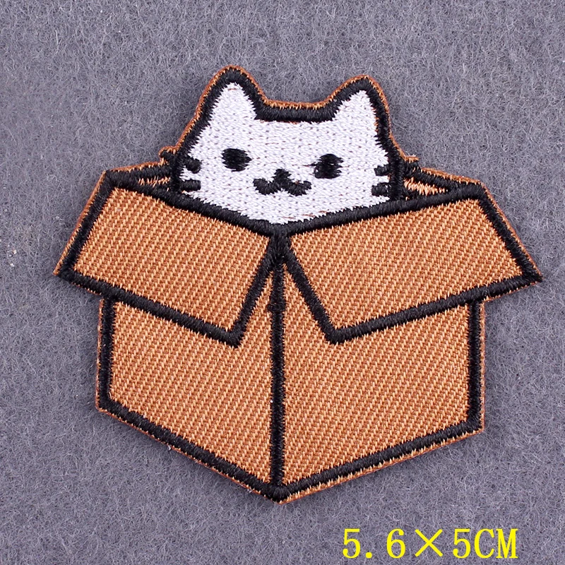 Термоклейкие нашивки с вышивкой в виде кошки для рюкзака | Дом и сад