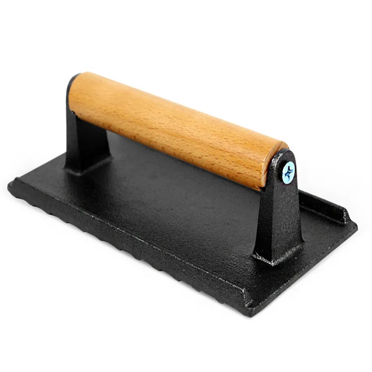 Пресс для приготовления железного стейка пресс барбекю бекона с деревянной