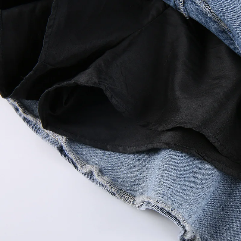 

Inscutee Harajuku Streetwear Demin Skirt Women Vintage Y2k 90s High Waist Ruffled Skirt New Fashion Summer 2021 Grunge Clubwear
