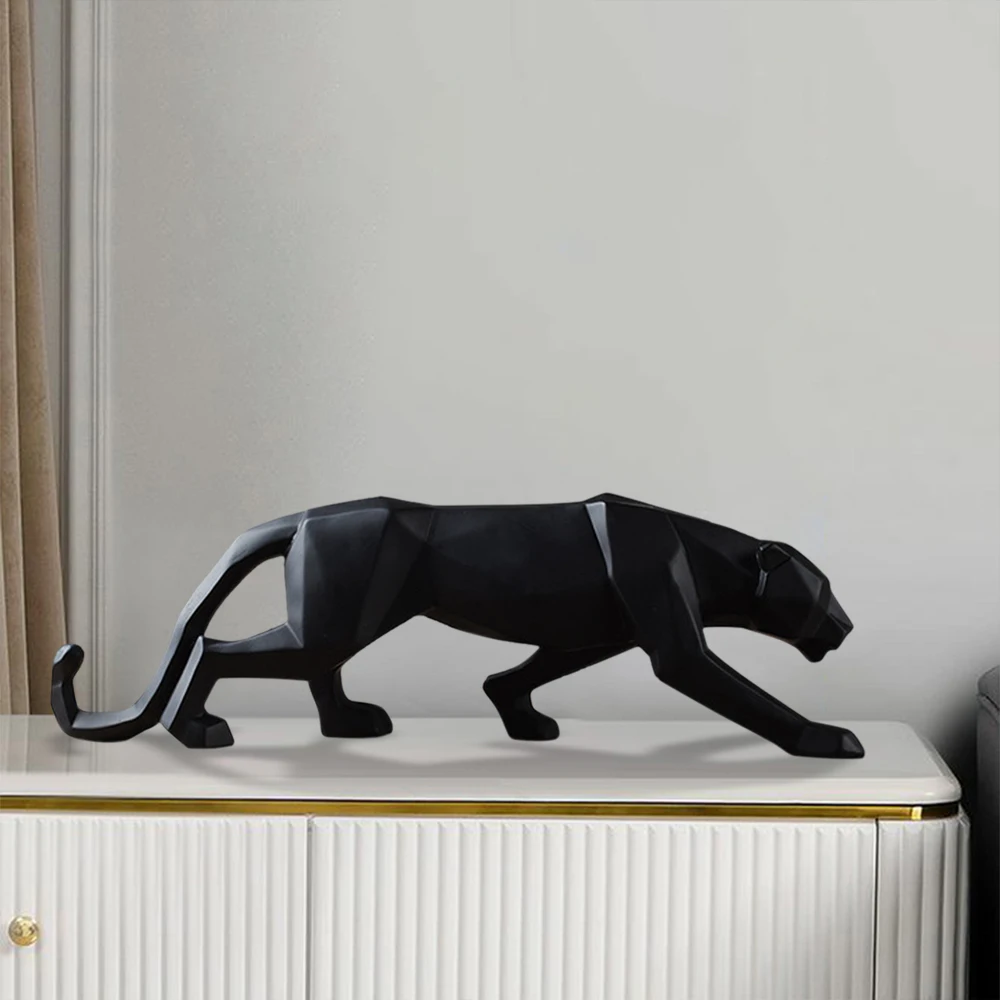 

Leopard Statue Modern Abstract Sculpture Home Decor Animal Desktop Resin Panther Crafts Ornaments Home Office