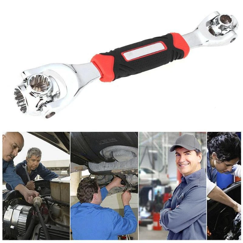 

48 in 1 Socket Wrench Universal Ratchet Spline Bolts Sleeve 360 Degree 6-Point Furniture Car Repairing Rotation Hand Tools
