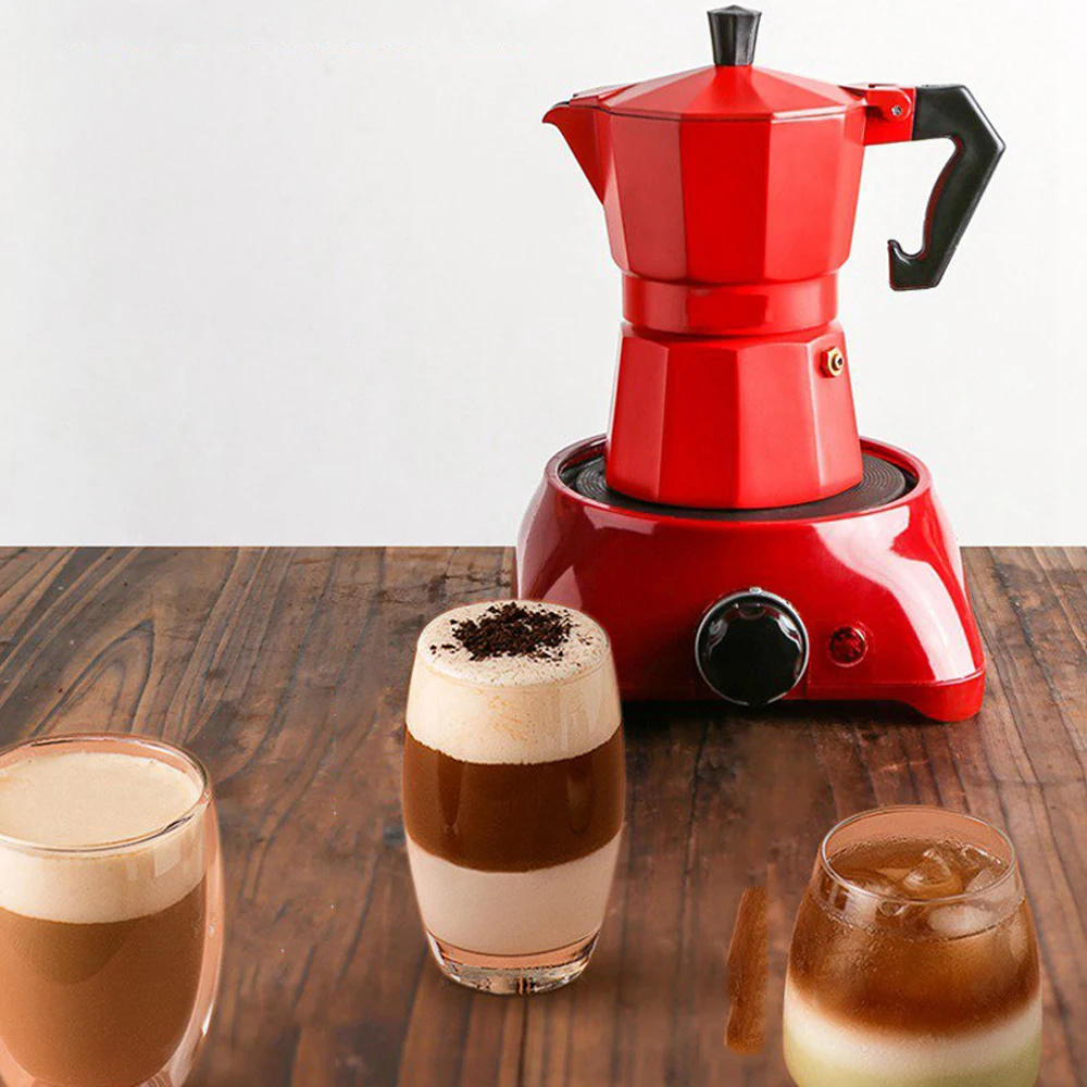 Алюминиевый Перколятор для кофе Moka прочный Cafeteira Expresso практичный кофейник 150/300/450