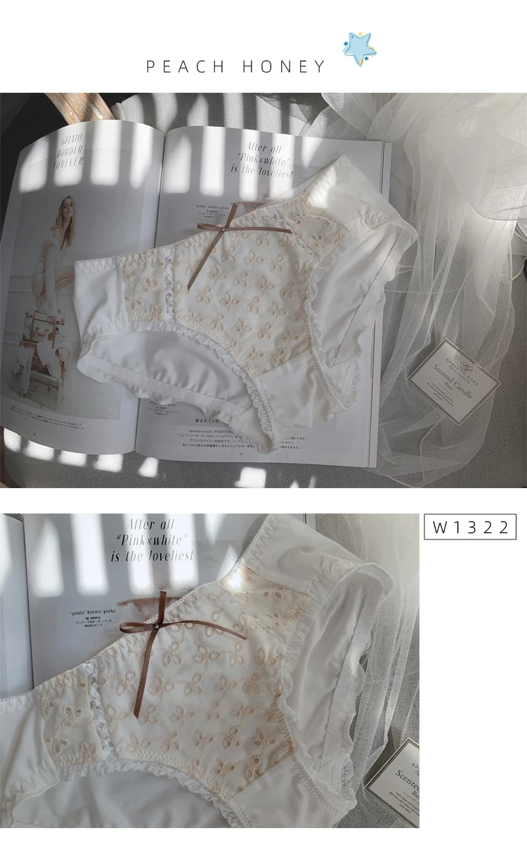 [Белое кружево] нижнее белье женское кружевное сексуальное летнее тонкое