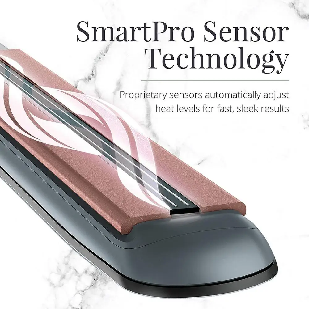 

Electric Hair Straightener Curler Keratin Therapy Ion Ceramic Plates Flat Iron With Smart Pro Sensor Technology Hair Health Care