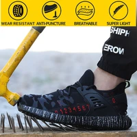 fashion safety shoes protective shoes camouflage breathable puncture proof work shoes safety shoes men boots casual work shoes