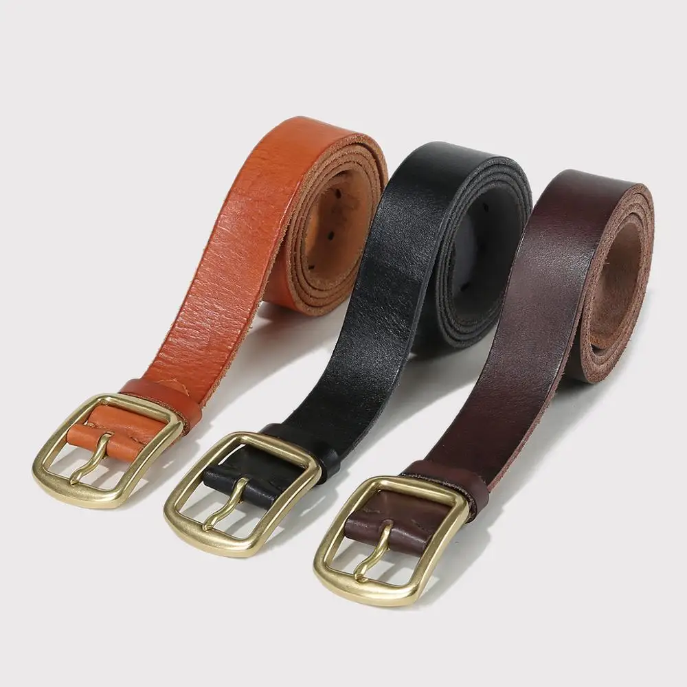 

High Quality Genuine Leather Belt Men Real Top Layer Cowhide Pin Buckle Luxury Designer Male Belts Vintage Mens Strap Waistband