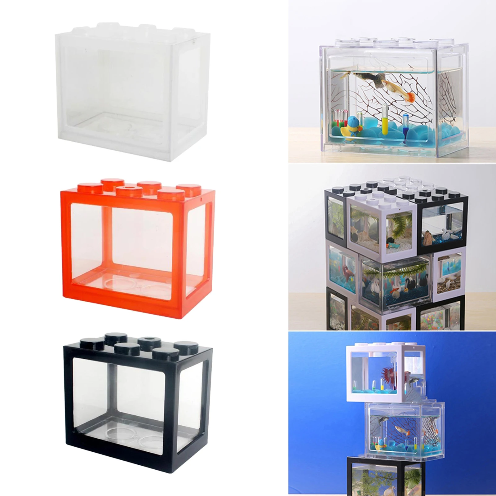 3x для аквариума строительные блоки настольных экологических набор коробка из
