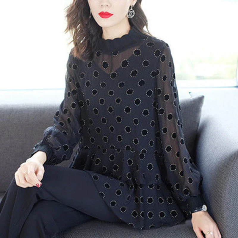 Женские повседневные весенне-осенние стильные элегантные шифоновые женские