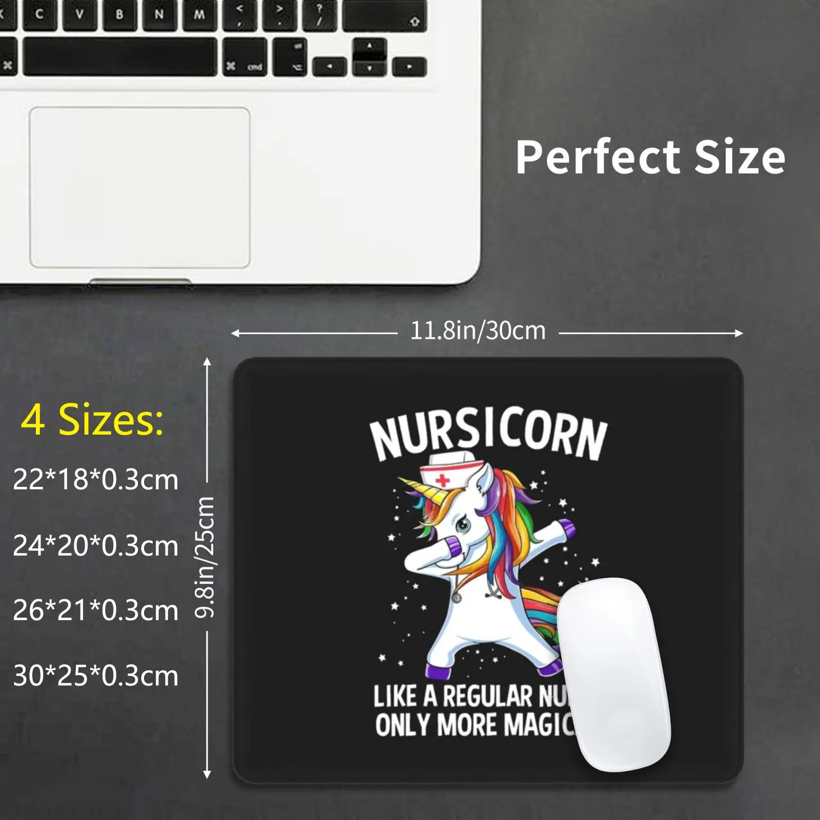 Забавный медсестринский коврик для мыши Dabbing с единорогом и принтом сделай сам