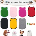 Одежда для домашних животных, однотонный хлопковый жилет для собак и кошек, свитер, пальто для щенков, летняя одежда для кошек, наряды для маленьких домашних животных