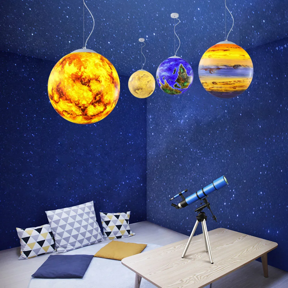 Moon Pendant Lamp 3D Printing 220V 50000H LED Bulb Bedroom Dining Room TN99 | Лампы и освещение