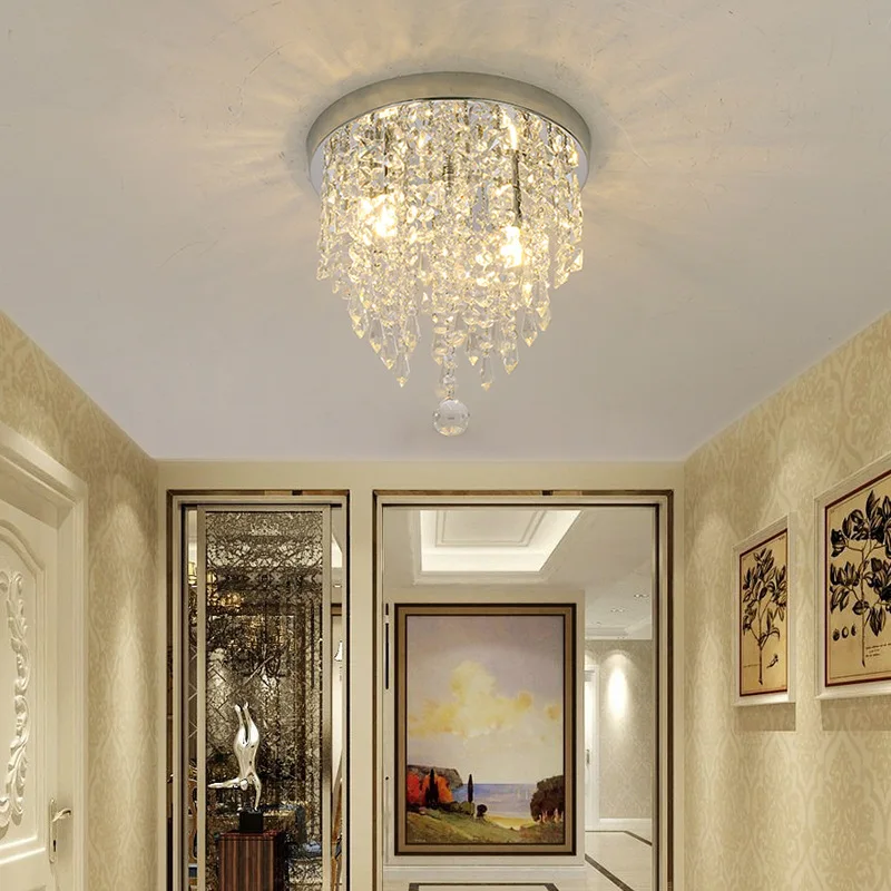 

lotus flower crystal light led modern ceiling lamp balcony porch restaurant living room bedroom Ceiling Ligting