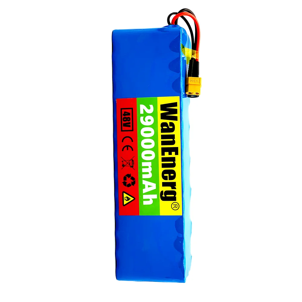 

Lithium ion battery pack 48V 29000mah XT60 13s3p lithium ion battery pack, suitable for 54.6V electric bicycle scooter + charger
