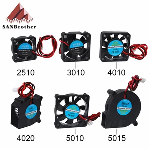 501540104020 12 В и 24 В охлаждающий Турбовентилятор, бесщеточные детали для 3D-принтера, 2Pin для экструдера, DC охладитель, вентиляторы из черного пластика
