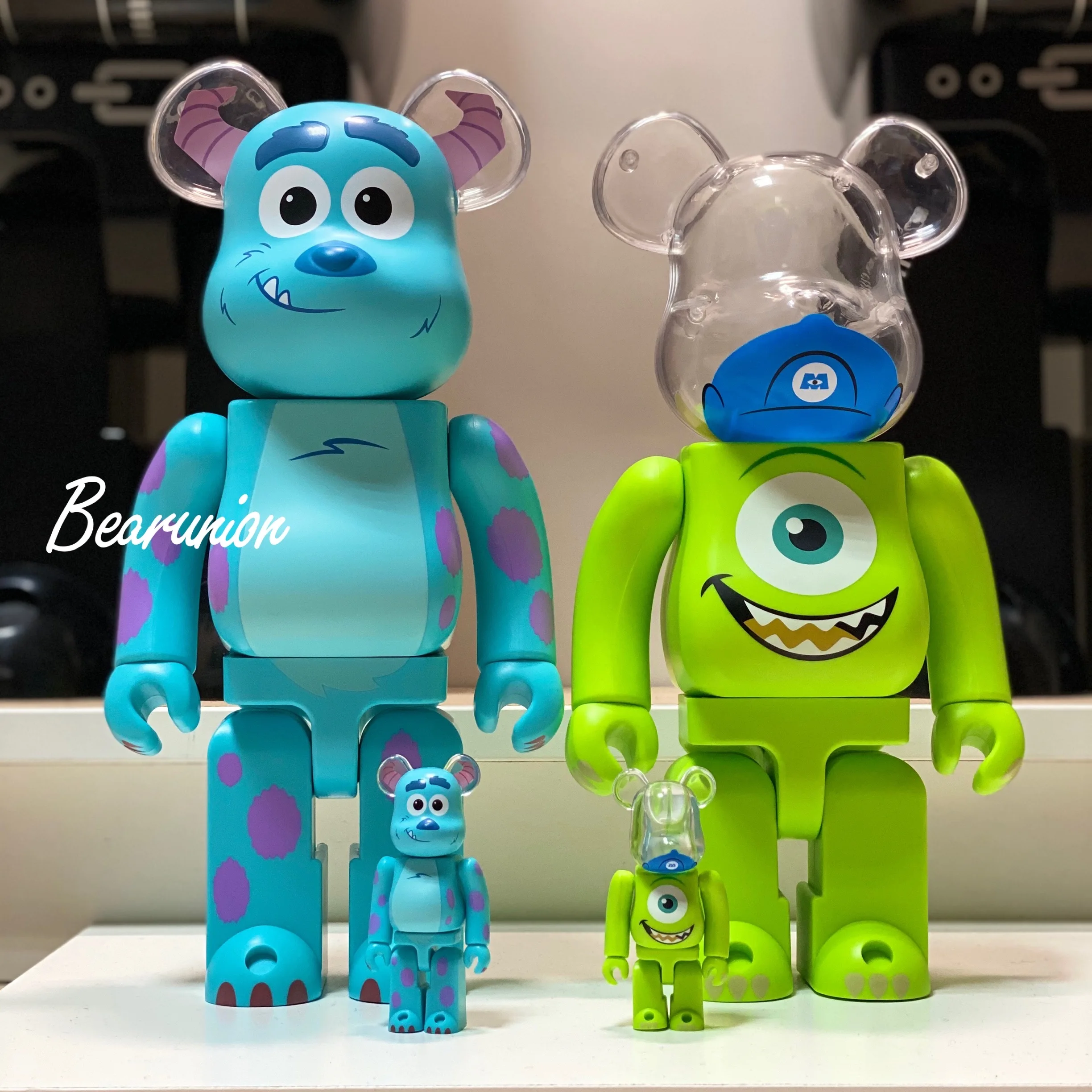 Bearbrick 28cm 400 100% Sulley Mike Furry Big Eye Monster  Kaw Figure Hand-made Decoration