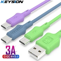 keysion usb type c cable for samsung a12 xiaomi redmi 10 3a fast charging usb c cable mobile phone charger type c data wire cord