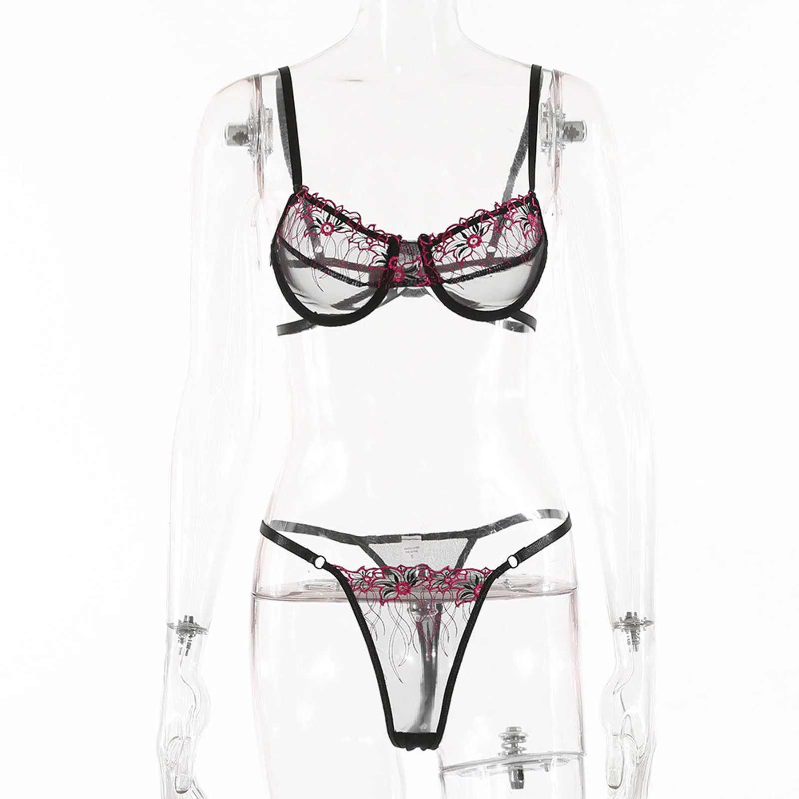 

Female Underwear Sexy Erotic Lingerie New Women Plus Size Lace Lingerie Bra thong Underwear Set Black Sleepwear Erotic Underwear