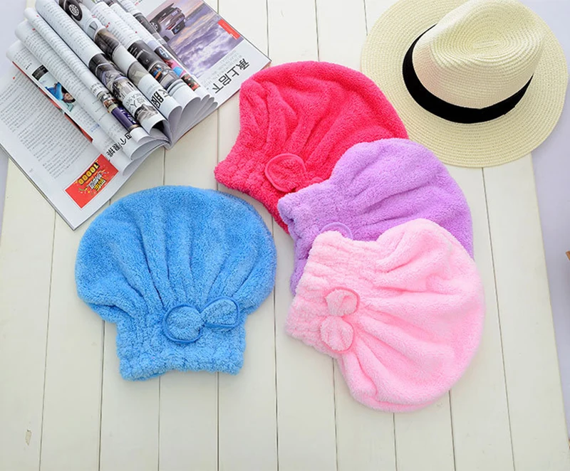 Шапочка для душа из микрофибры полотенце волос быстросохнущая обертка супер