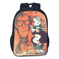 mafalda backpack high quality comics cosplay bookbag teens fashion double layer zipper rucksack children bag boy girl bags