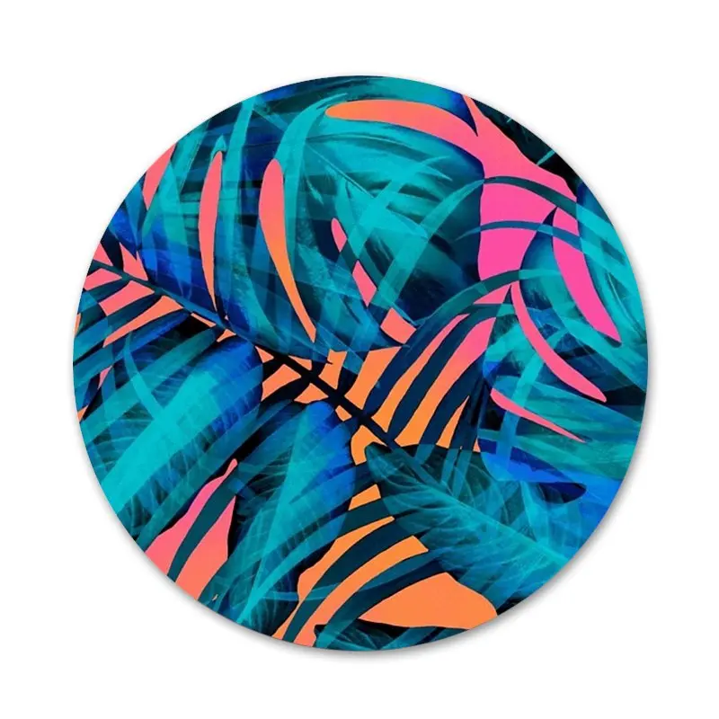 

Palm tree Leaves Icons Pins Badge Decoration Brooches Metal Badges For Backpack Decoration 58mm