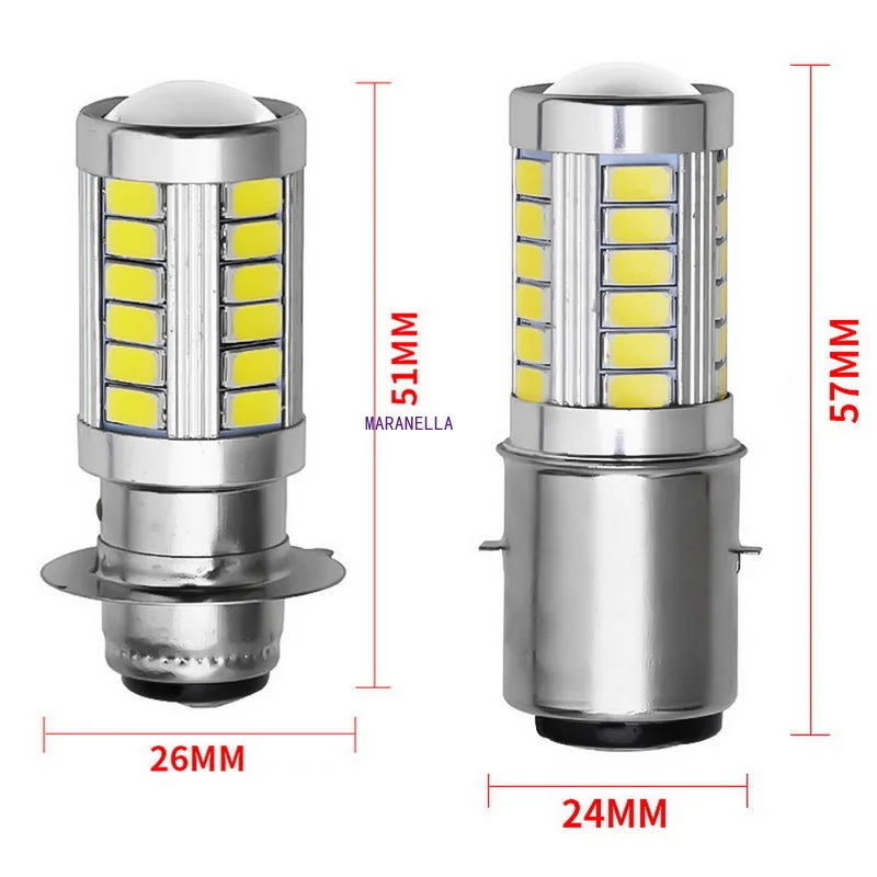 1 шт х PX15D P15D 33 SMD H6M светодиодный Ba20d 5630 туман светильник лампа авто мото велосипед