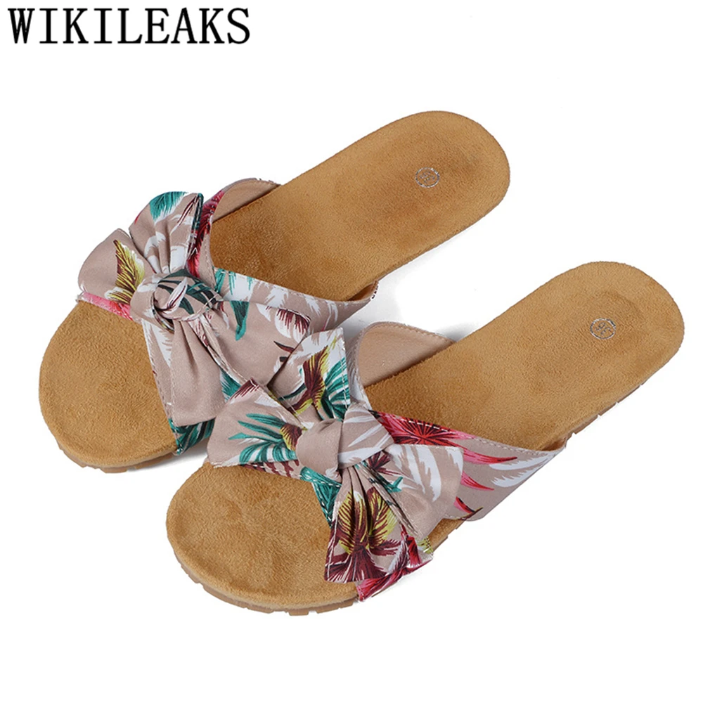 Сланцы женские пляжные шлепанцы на плоской подошве роскошные Тапочки