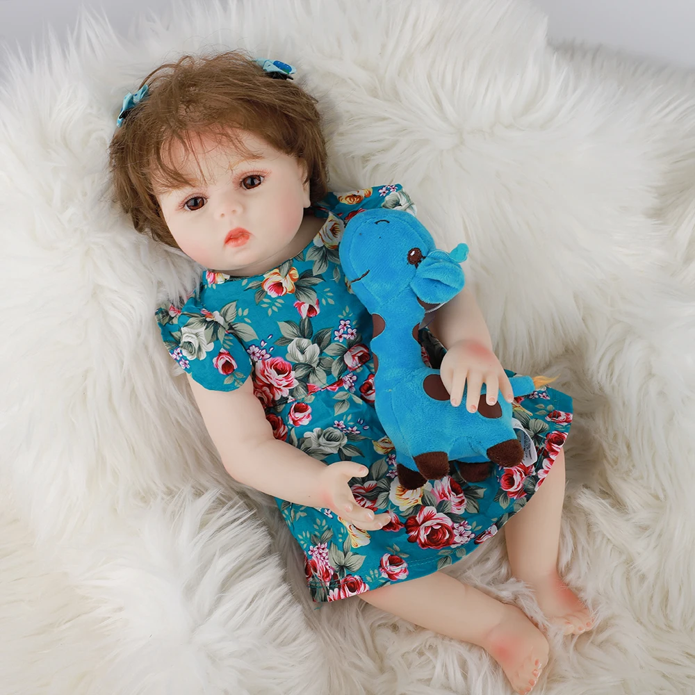 Hoomai Realistic Newborn Baby curly hair 18 '' Full Silicone Body Lifelike Bebe Reborn Dolls For boy Children Birthday Gift | Игрушки