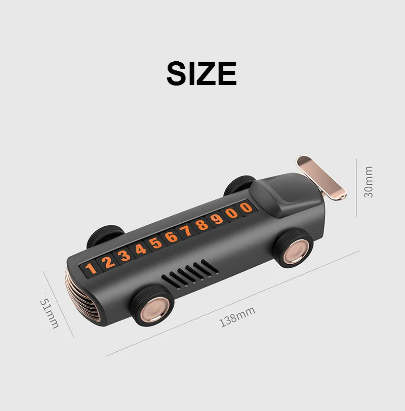 

Metal Car Temporary Parking Card HiddenTelephone Number Holder Auto Park Mobile Phone Number Plate Car Numbers Magnetic Stickers