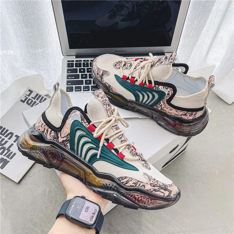 

Men Autumn 2021 Casual Shoes For Male Fashion Trendy Outdoor Man Clunky Sneakers Wear-resistant Lightweight Fabric Shoe Non-slip