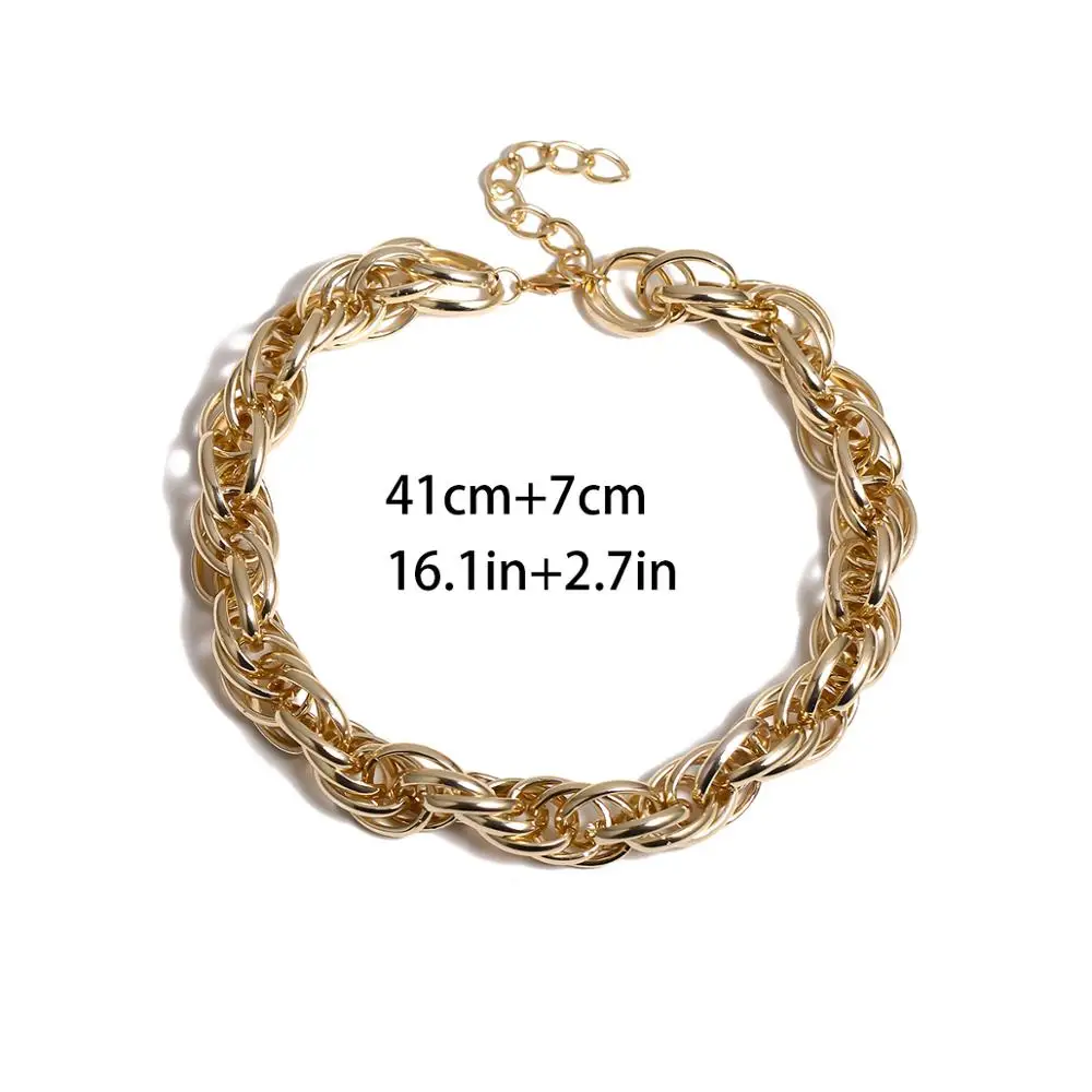 

SHIXIN Hiphop Cross Chain Necklace for Women Statement Short Choker Collar Exaggerated Punk Chunky Necklace Fashion Jewelry 2020