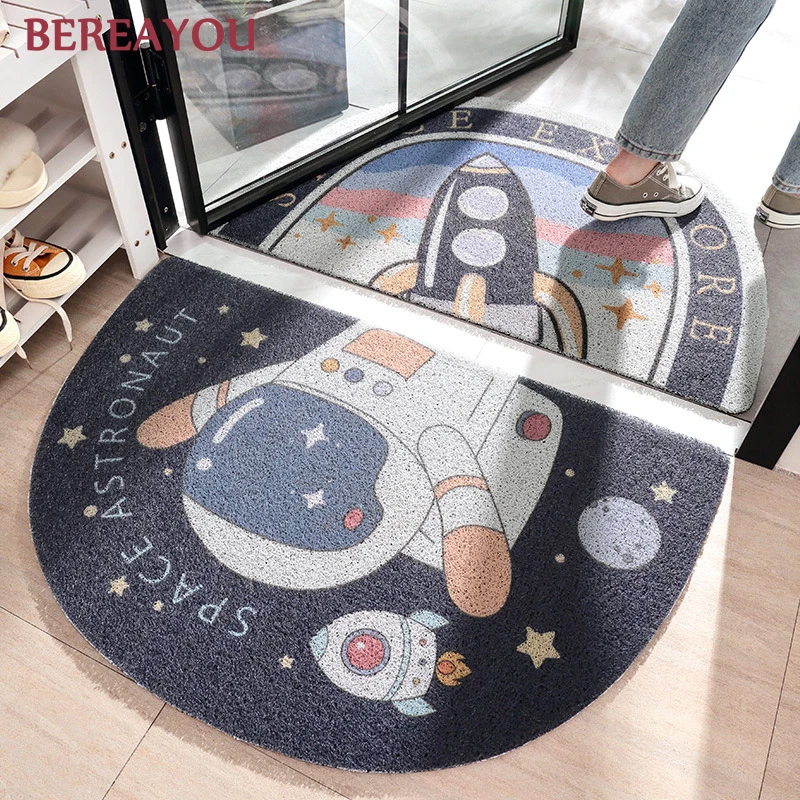 

Anti-slip Kitchen Mat PVC Bath Carpet Entrance Doormat Waterproof Oil-proof Printed Living Room Rugs Hallway Carpet Wearable