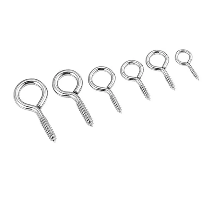100 шт. винт крючки станок и потолок винты Крючки глаз болтов гаек 6 различных
