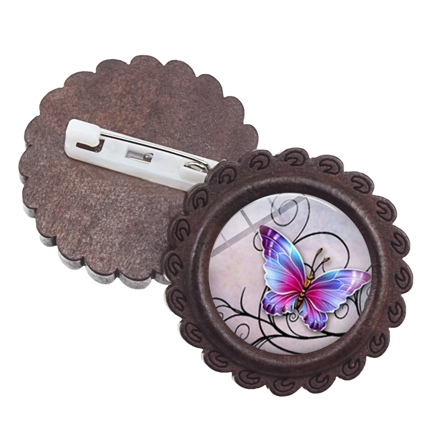 Элегантная Брошь в виде сиреневой фиолетовой бабочки булавка яркая бабочка