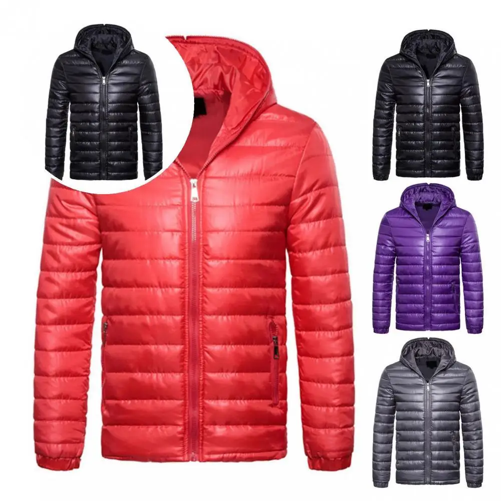 

Fabulous Winter Down Coat Hooded Zipper Men Down Coat Casual Quilting Men Coat