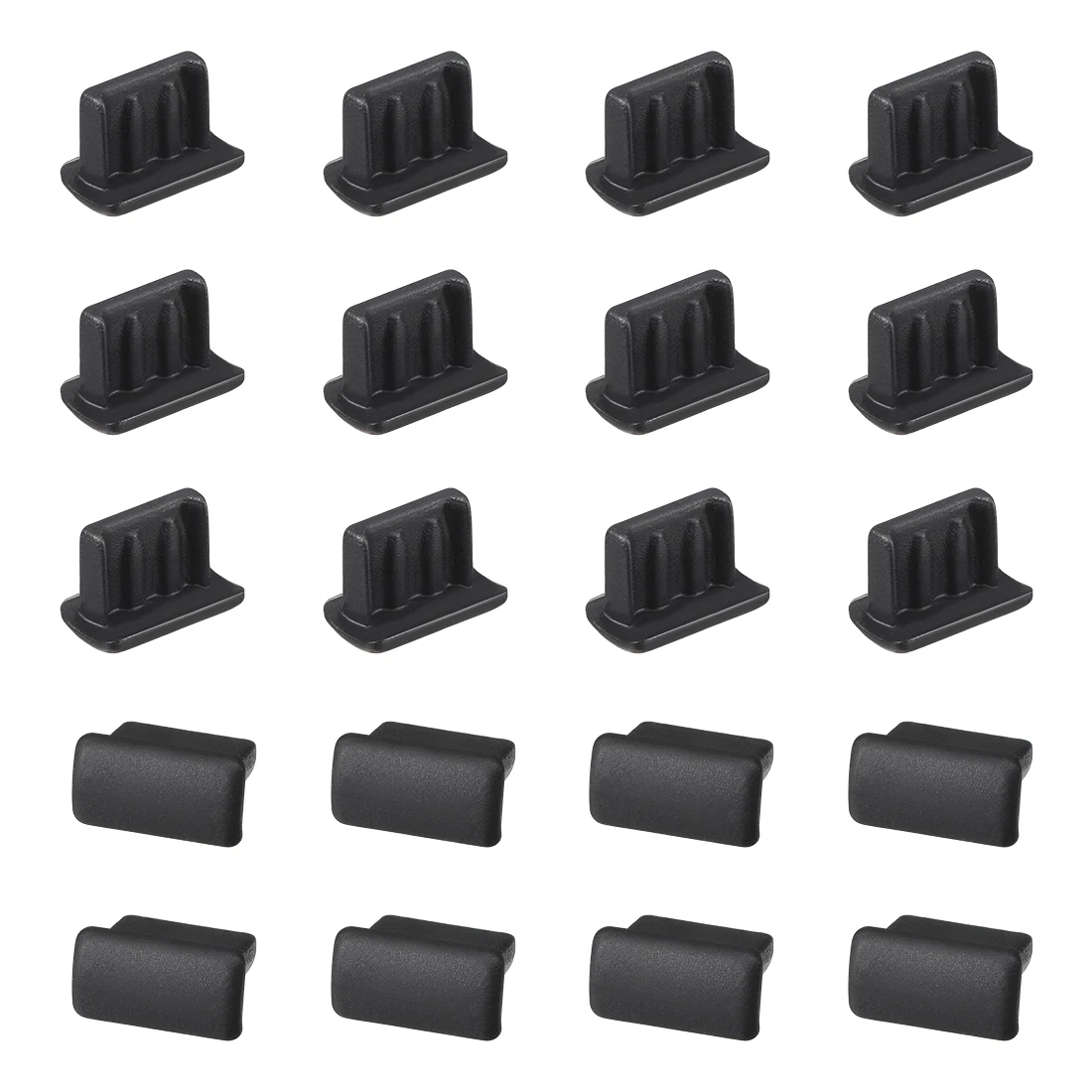 

Uxcell 20pcs Silicone Mini USB Cap Port Cover Anti Dust Protector 7mmx2mm Black for Protecting The Data Port of Cellphone