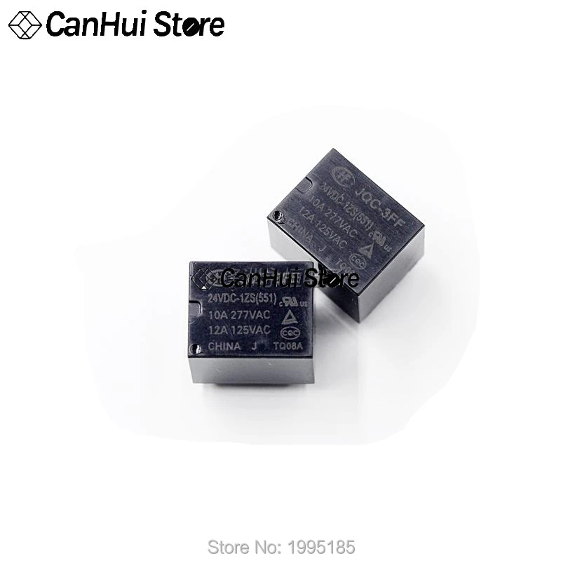 5 шт. высокочастотное реле JQC -3FF- 5VDC / 9VDC 12VDC 24VDC -1ZS(551) 5-контактное 10A HongFa |