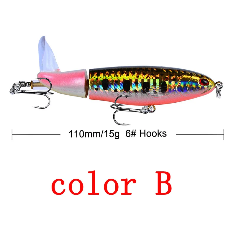 1Pc Whopper Plopper Bass Pike Fishing Lure Stickbait Pencil Topwater Artificial Bait Hard Lures For Fish Goods Top Water Tackle - купить по