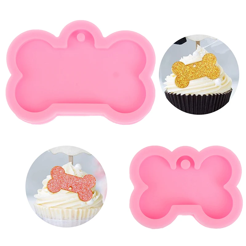 

Suitable For Clay DIY Jewelry Making Epoxy Resin Mold Shiny Dog Bone Shape Silicone Mold For Key Chain Pendant Moulds