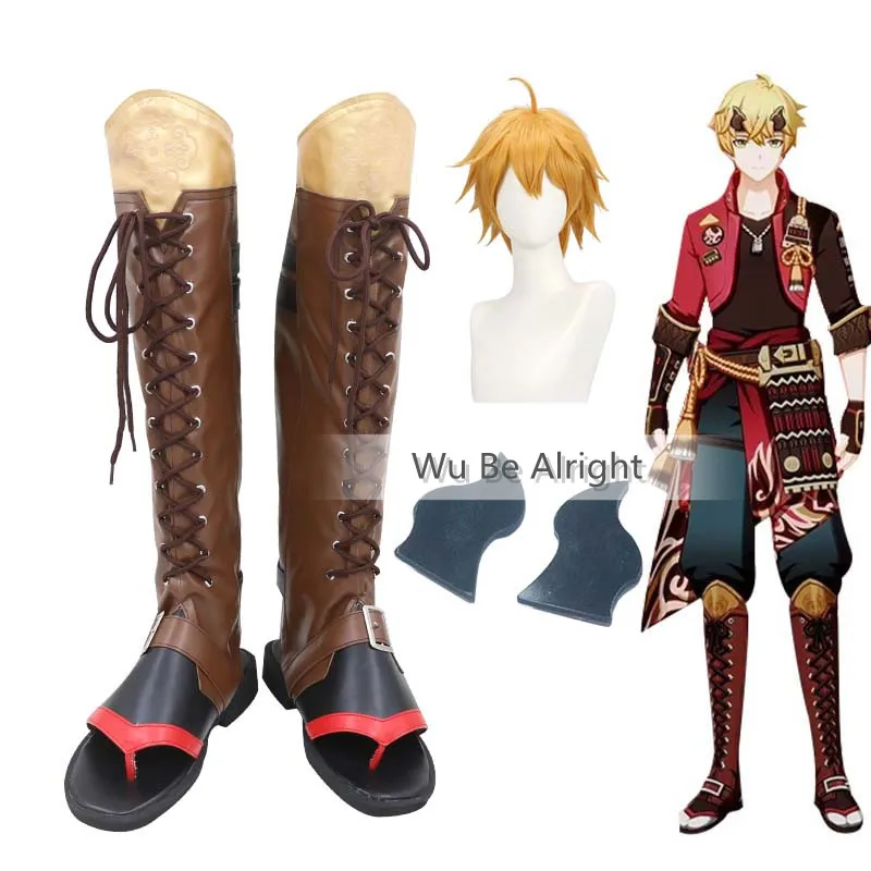 

Парик для косплея унисекс Genshin Impact Thoma Gorou