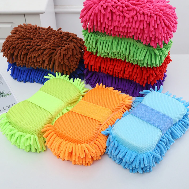 

Car Cleaning Brush Microfiber Chenille Super Clean Towel Mitt Wax Detailing Brush Windows Cleaning Sponge Kitchen Wash Gloves