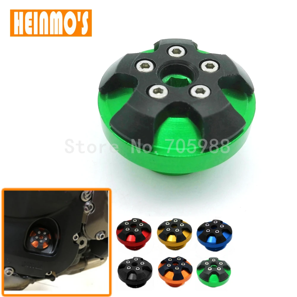 Мотоцикл зеленый CNC машинное масло кепки мотобайк Магнитная моторное заливной