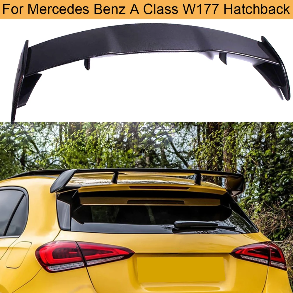 

Car Rear Roof Spoiler Wing for Mercedes Benz A Class W177 Hatchback 2019 2020 Carbon Fiber Rear Wing Boot Lid Spoiler