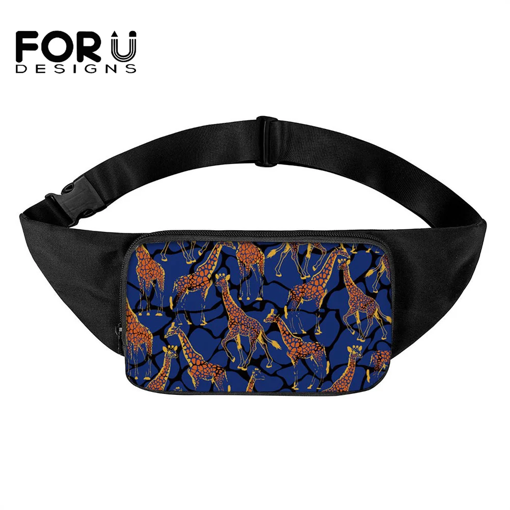 

FORUDESIGN Fashion Travel Shoulder Purse Belt Bag Beautiful Giraffe Design Fashion Children's Bags Baby Boys Canvas Waist Pack