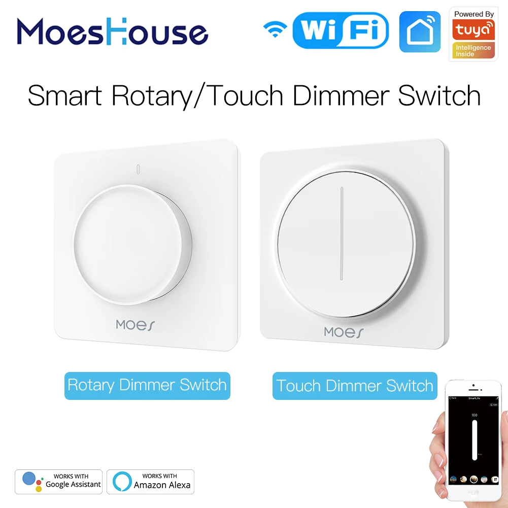 Новый WiFi умный поворотный/сенсорный светильник диммер Smart Life/Tuya APP дистанционное