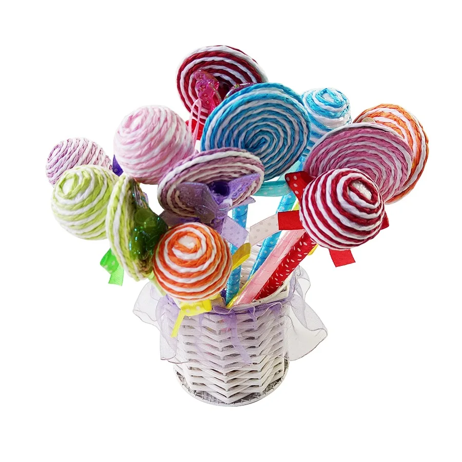 

60 Pcs/lot Kawaii Candy Color Ball Point Lollipop Ballpoint Pens Ballpen For Office School Writing Supplies Stationery