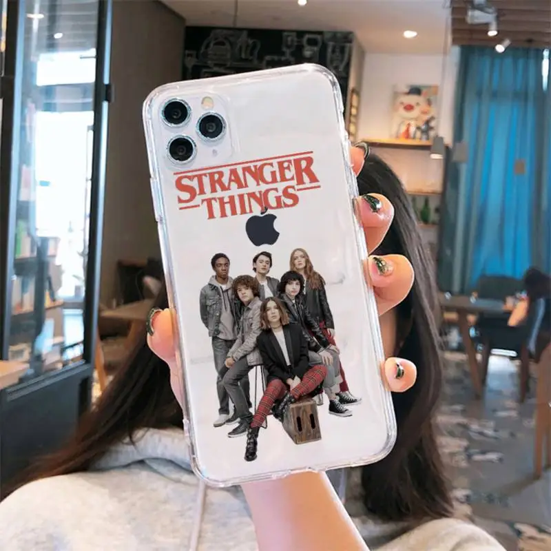 

Stranger Things Christmas Lights Phone Case Transparent for iPhone 6 7 8 11 12 s mini pro X XS XR MAX Plus cover funda shell