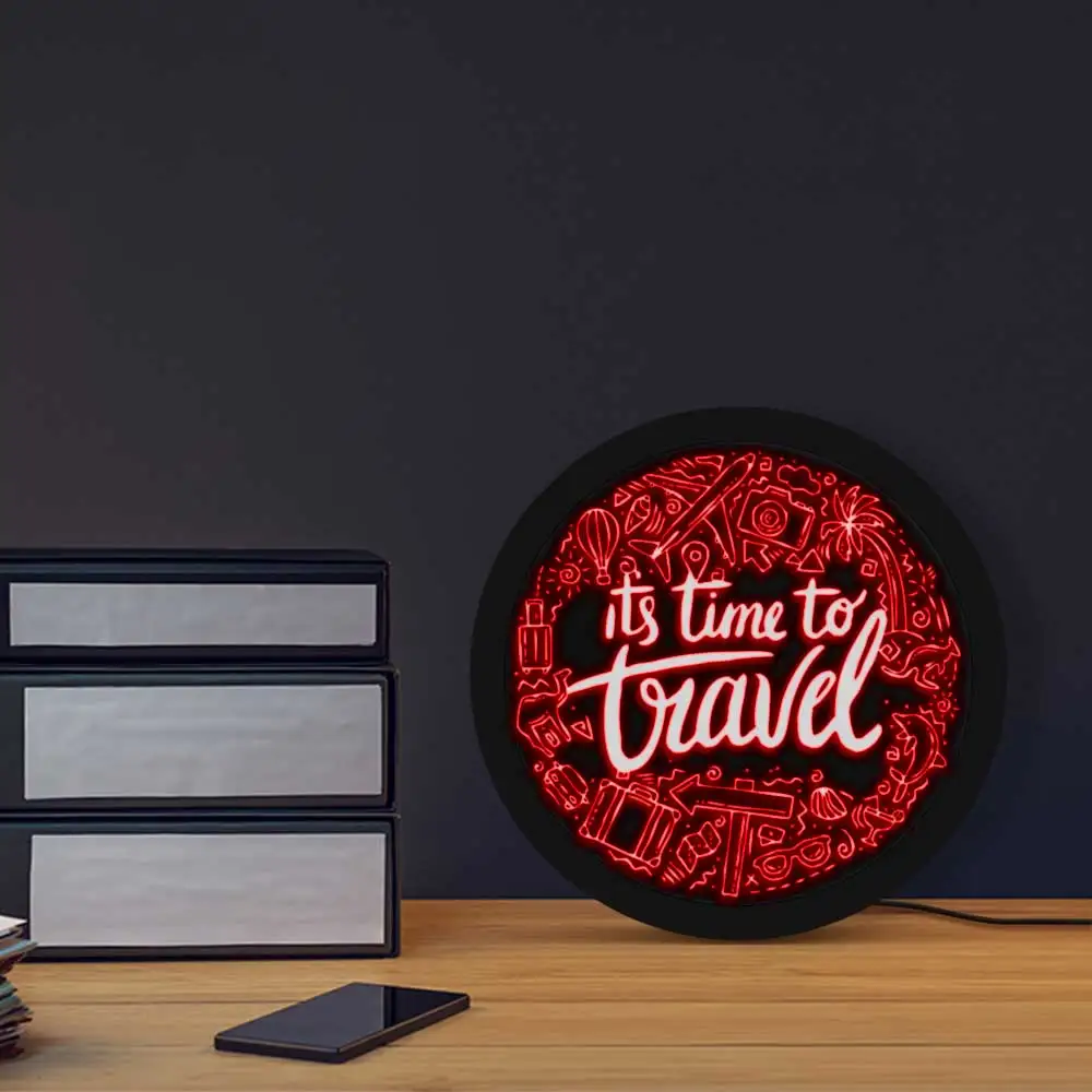 Элементы для путешествий светодиодный подвесной знак время путешествия