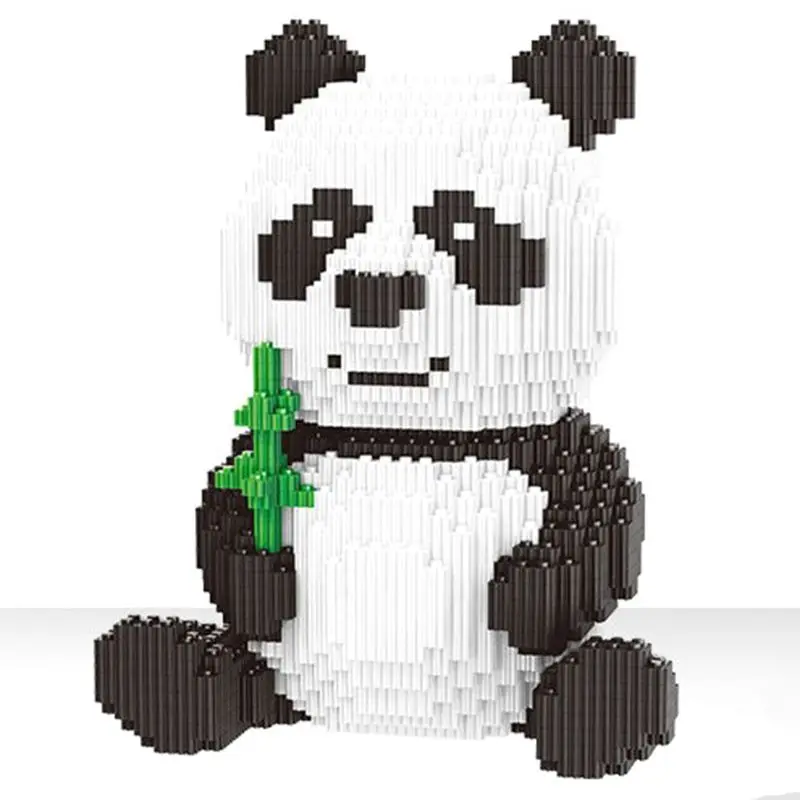 

Assemble 3689 pieces of China's panda toy blocks for children