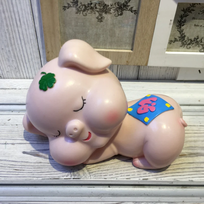 

Piggy Piggy Bank Caifu Pig Piggy Bank Children's Change Box Home Creative Decoration Pig-shaped Cash Box Coin Storage Box