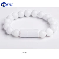 bead bracelet usb cable charging sync data cable for iphone samsung huawei universal phone